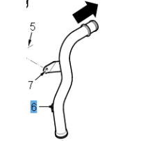 Pipe liquide de refroidissement pour DAF