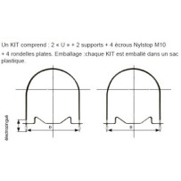 Kit Supports + Colliers, pour Réservoir d'air D.246
