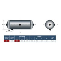 Réservoir à air 28L pour Iveco - Daf - Renault