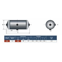 Réservoir air 20L pour Daf - Iveco - Renault