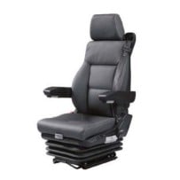 Siège Conducteur, Susp. et Lomb. Mécan., Ceint.3pts et acc., Cuir Noir, EntrX 216mm