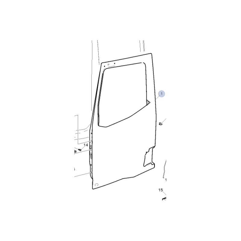 Porte conducteur apprêté pour RENAULT Trucks T 7460000032