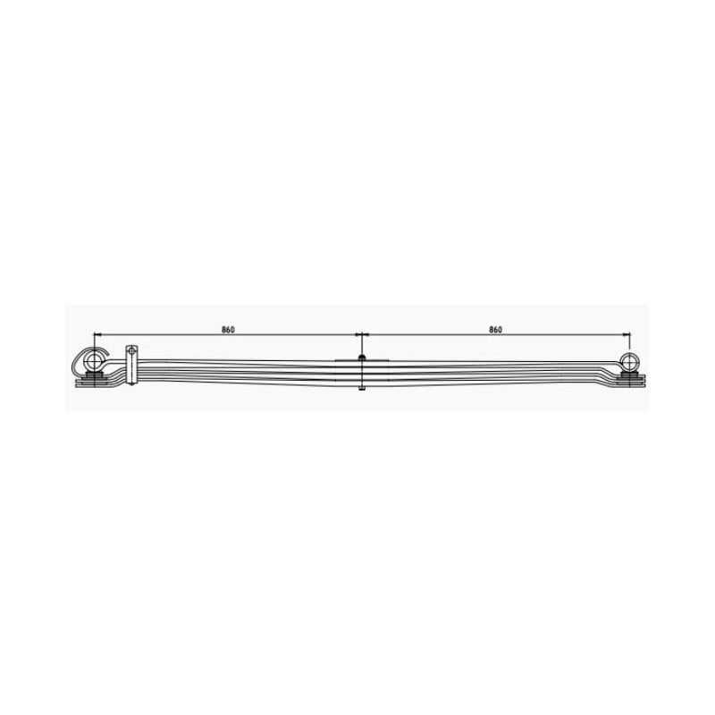 Ressort À Lames Avant (Empilage De 4 Éléments), Pour Mercedes P44003827