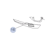 Entourage Anti Brouillard Gh - Version Plastique Noir/Gris pour Renault Truck K