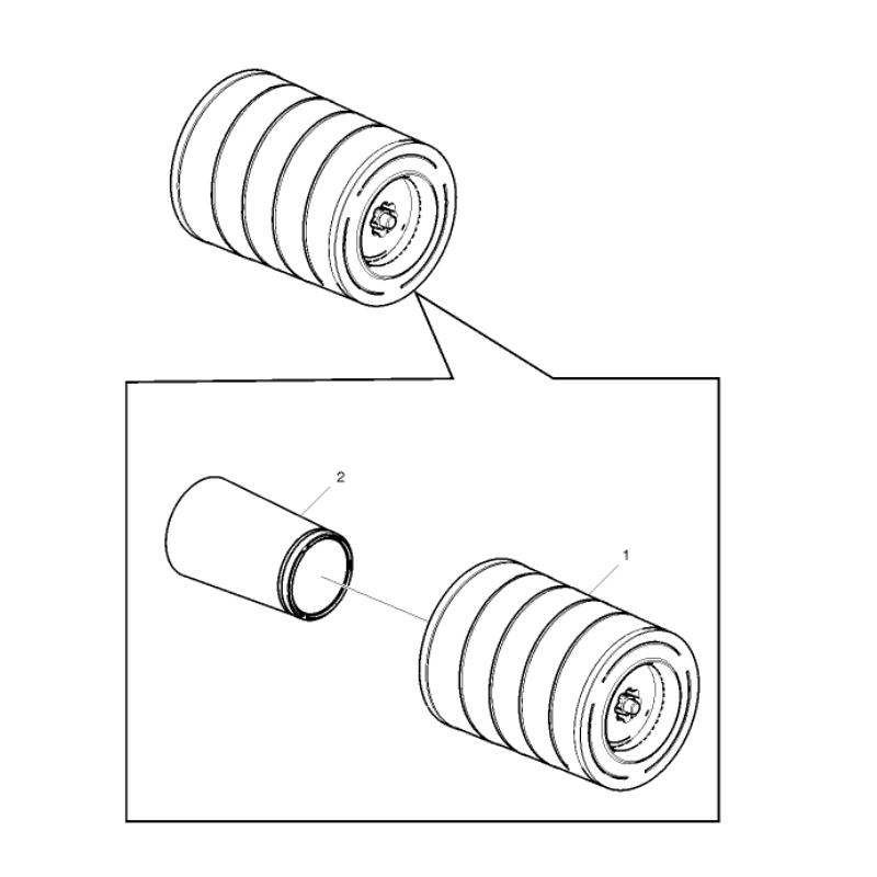 kit cartouche filtre air principal et secondaire POUR RENAULT TRUCKS T 7421693757