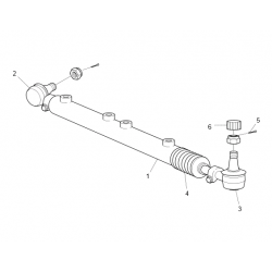 Cylindre hydraulique, direction Arrière pour  Scania 4-Series	1371321 - 1394445