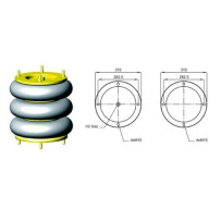 COUSSIN DE SUSPENSION SOUFFLET AS pour Remorque