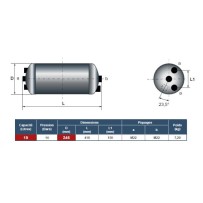 Reservoir d'air 15L pour Volvo FS7 1606009  2071514 20714514