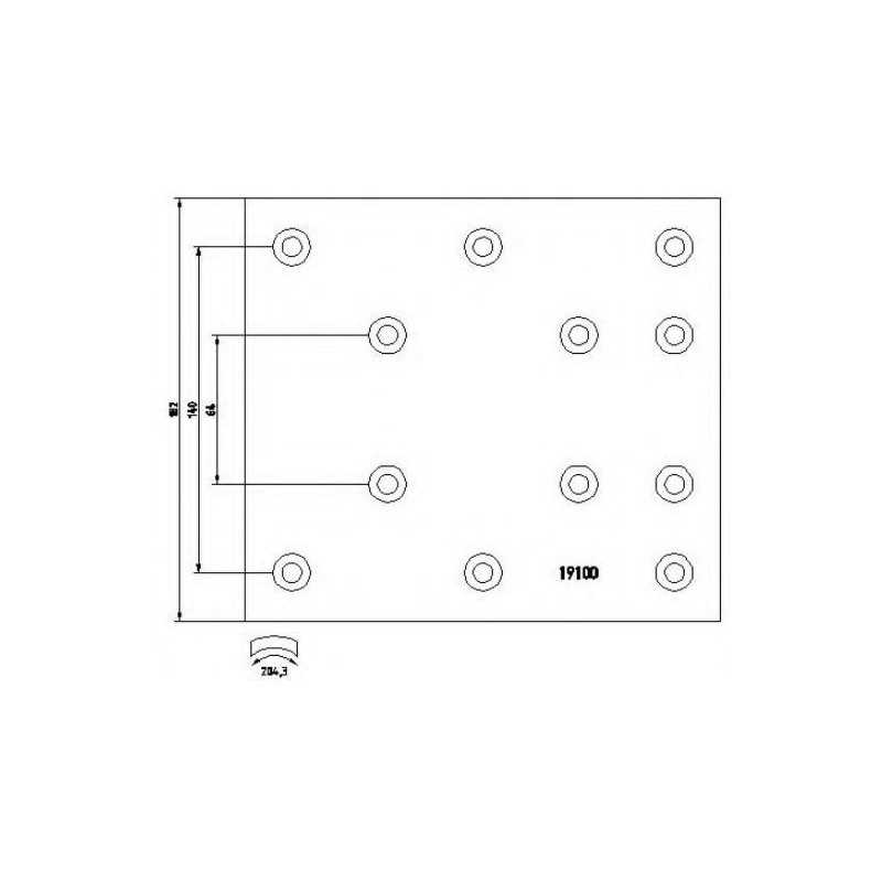 Jeu de Garnitures de frein pour Iveco 2991806 - 2991756