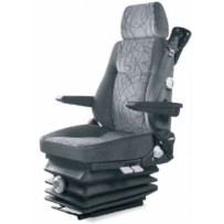 Siège G, Susp+Lomb méca., avec ceinture, sans accoudoirs, Tissus Noir, Entraxe 230mm