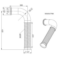 Tube échappement sortie moteur pour Renault Premium 5010317783