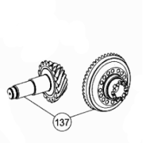 Couple conique 28:21 (pont avant ) pour Mercedes Benz Actros 9443503939 - 9443503539