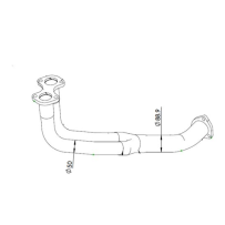 Tube sortie collecteur pour Mercedes Benz 6744902019