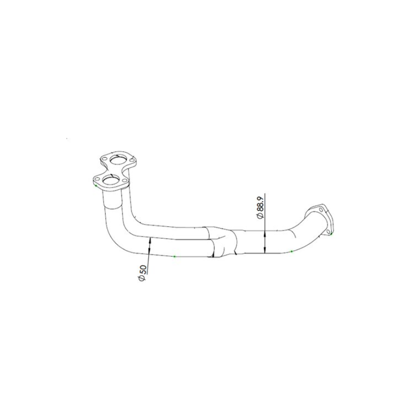 Tube sortie collecteur pour Mercedes Benz 6744902019