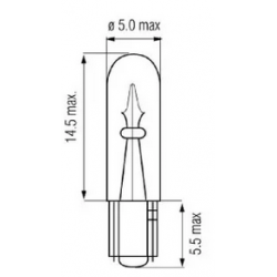 Ampoule 24V 1.2W W2x4.6d x 10