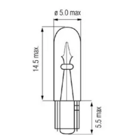 Ampoule 24V 1.2W W2x4.6d x 10