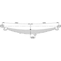 RESSORT D'ESSIEU AVANT 10 lames pour Mercedes Benz 1824 6523201602