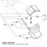 Kit machoires garnies 300x200 pour Essieu Gigant / SAE 09317840