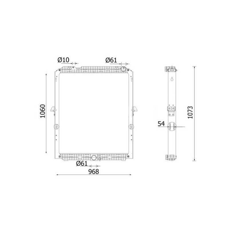 Radiateur d'eau Mercedes A 9605000901 - A 9605002501
