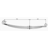 Lames de ressort avant essieu 1 pour Mercedes Benz 9493200602