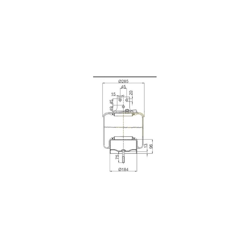 Coussin d'air arrière arrière geauche pour Iveco Stralis