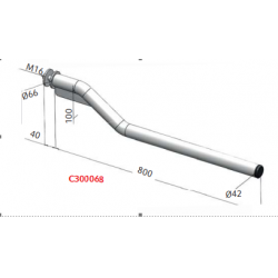 Tube coudé fixation aile