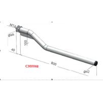 Tube coudé fixation aile