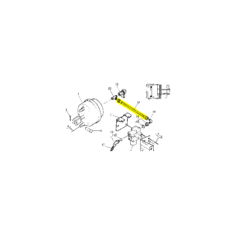 Flexible de frein AV D/G, LG 500mm pour Renault Série G / Kérax