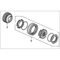 Kit de synchronisation -3/4- pour Renault Trucks 7421328832 - 21153022 - 21328832