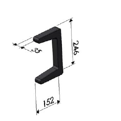 Bouchon droit et gauche pour barre anti encastrement