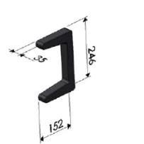 Bouchon droit et gauche pour barre anti encastrement