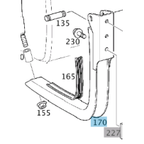 SUPPORT (occasion) arrière droit pour Mercedes Benz 9414701842