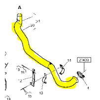Tube sortie ech. pour Renault Midlum 7420799257