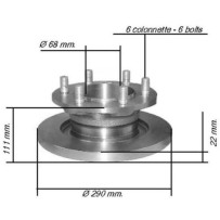 Disque de frein AV pour Iveco Daily 1908772 42470842 93821918