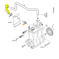 Durite d'eau compresseur pour Iveco 41226225