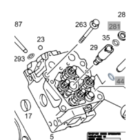 Culasse avec soupapes pour Mercedes / A 5410106220