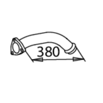 Tube d'entrée d'échappement A GAUCHE,A L'AVANT pour Mercedes Benz 6214900625