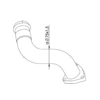 Tube d'entrée d'échappement A Droite ,A L'AVANT pour Mercedes Benz 6214900725