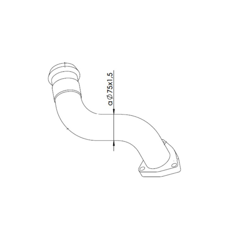 Tube d'entrée d'échappement A Droite ,A L'AVANT pour Mercedes Benz 6214900725