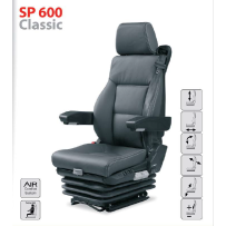 Pneumatique + Passager + Ceinture 3 Pts à enrouleur + lombaires pneumatiques + Tissu Gris + accoudoirs + Entraxe 230 MM