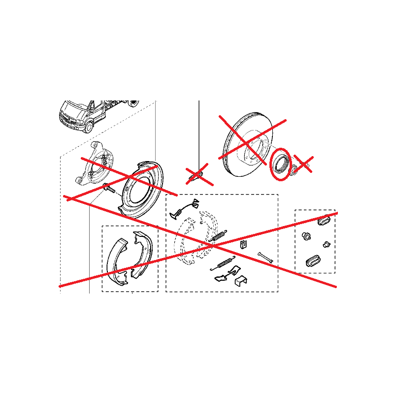 kit de 2 Joints Spi d'étanchéité disque/moyeu arrière Renault - Iveco