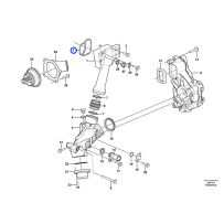 Tubulure de sortie, Pompe à eau, avec joint pour Renault 7420479636