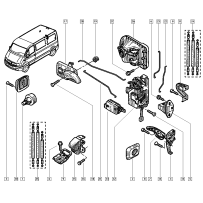 Tringle de verrouillage de porte arrière pour Renault 8200416798