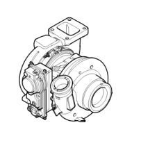 Turbocompresseur, sans joint, en échange standard, pour Daf 1944459 - 2067386