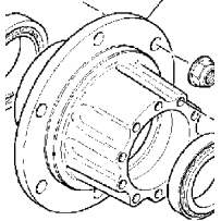 Moyeu de roue, arrière, nu et sans roulements, pour Renault 5010566171
