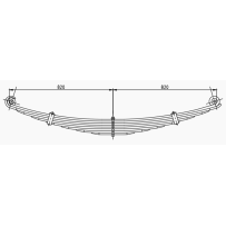 Lames de ressort avant 8 lames pour Renault Trucks  -	5001848113