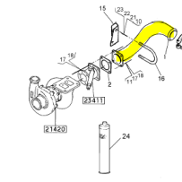 Tube d'entrée pour Renault Trucks 5010530479