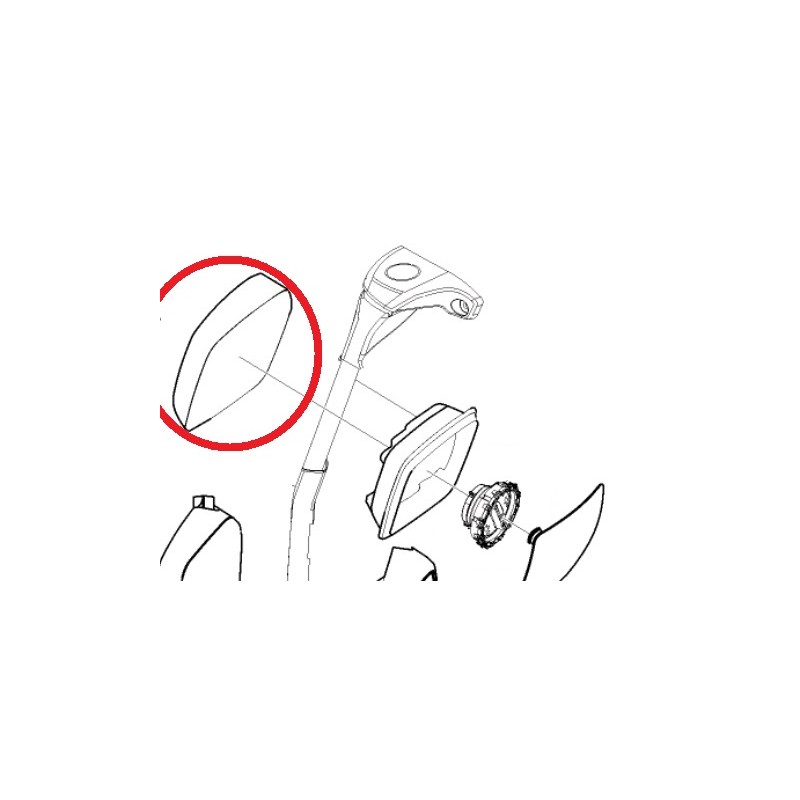 Capot arrière de rétroviseur Angle Mort, en Origine, pour Renault 7482408447