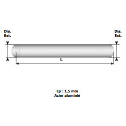 TUBES DROITS MÂLE - MÂLE diamètre 100 - 2mètre