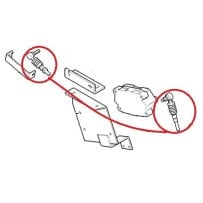 Câble secondaire d'accélérateur pour Daf 1323283